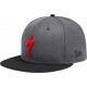 New Era 9fifty Snapback Hat S-Logo Hthr Gry/Blk/Red Osfa