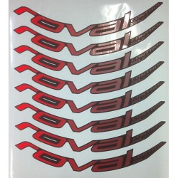Dcl My18 Roval Control Sl Decal Kit, Rocket Red