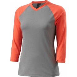 Andorra Drirelease Merino 3/4 Jersey Wmn Ltgry/Crl Hthr L